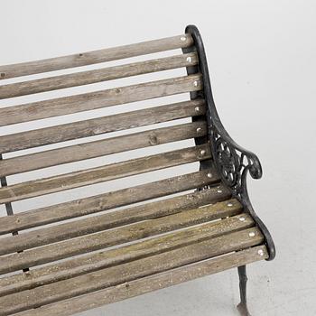 A cast iron-frame garden sofa, 20th century.