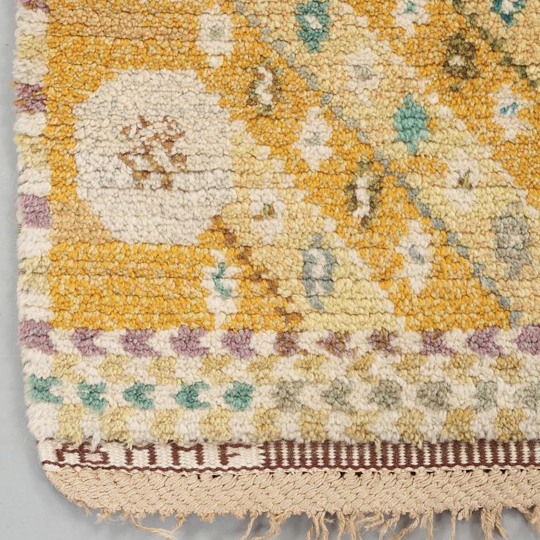 Marianne Richter, a carpet, 'Gula trädet", knotted pile, 195 x 130,5 cm, signed AB MMF MR.