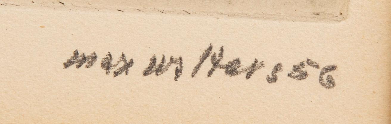 Max Walter Svanberg,  drypoint signed dated and numbered 56 21/40.