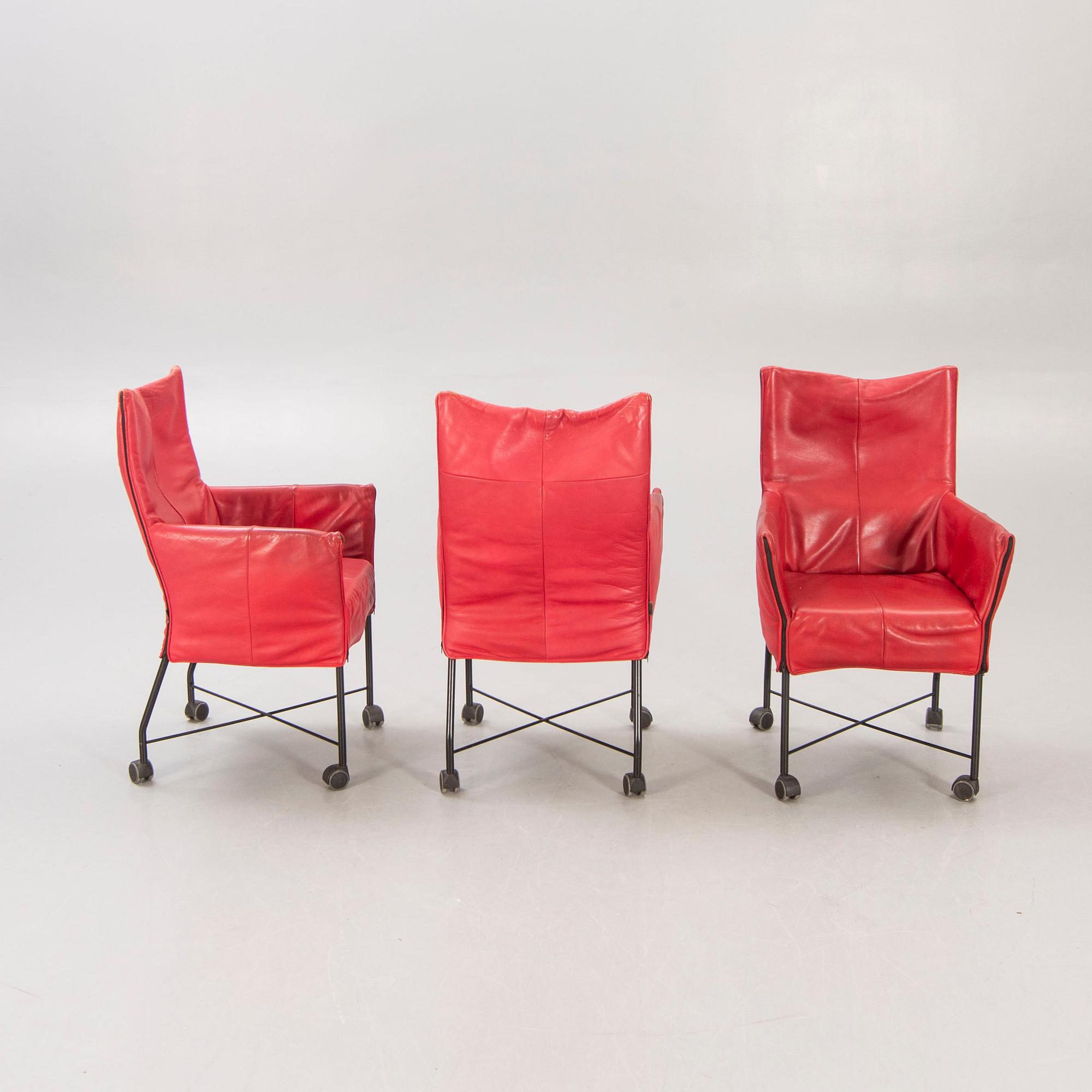 Gerard van den Berg, Armchairs, 6 pcs, for Montis, 1980s.