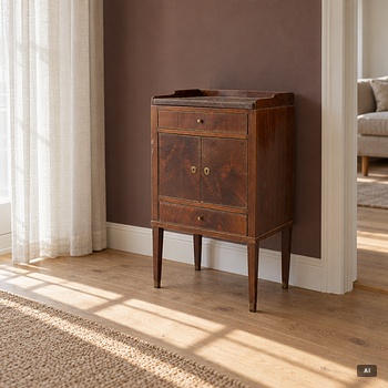 Bedside cabinet. Late Gustavian style, 19th century.