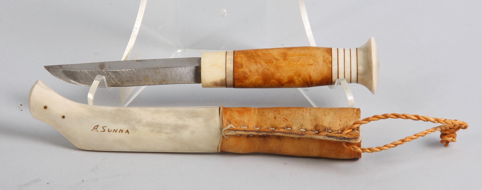 SAMEKNIV, fodral sign A. Sunna, Anders Sunna.