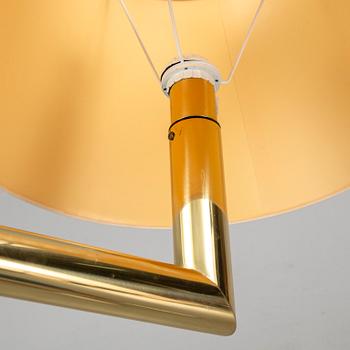 A brass floor light, 1970's.