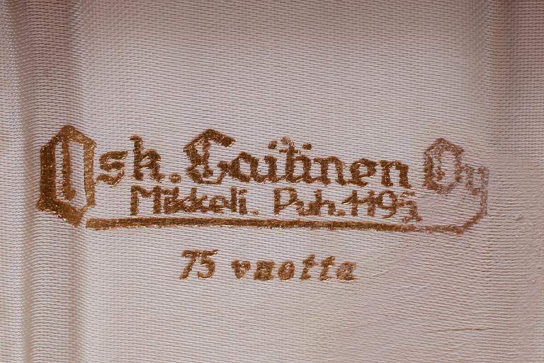 KAFFESKEDAR, 8 st, silver, Finland, 1950-tal. Vikt ca 77 gram.