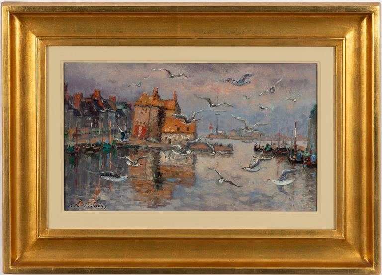 André Hambourg, The Old Basin, likely a motif from Honfleur.