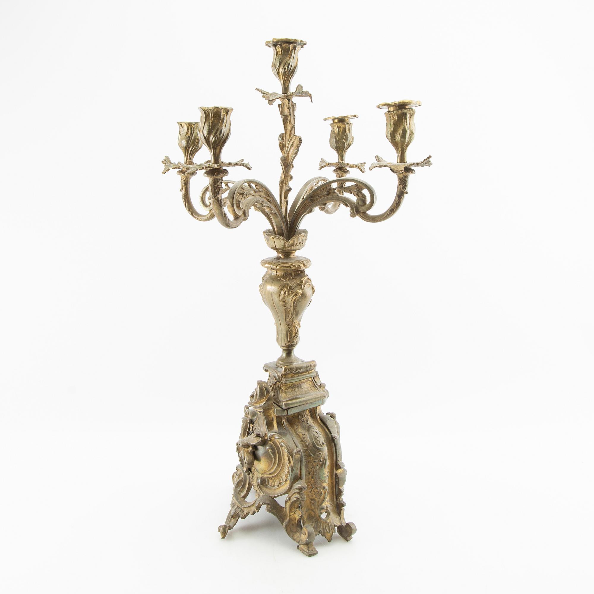 Candelabrum Louis XV style, first half of the 20th century.