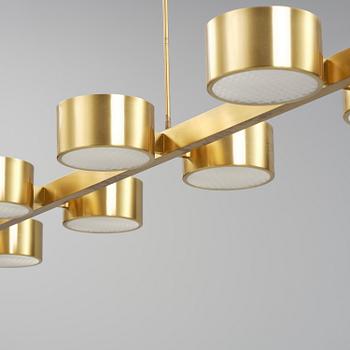 Hans-Agne Jakobsson, a monumental ceiling lamp model T 261/14, Hans-Agne Jakobsson AB, Markaryd, 1950s-60s.