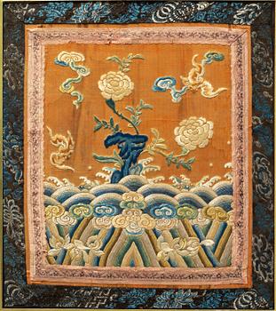A Chinese silk embroidery, China, Qing dynasty, 19th Century.
