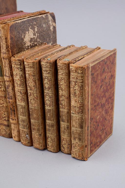 Thirteen 18th century books.
