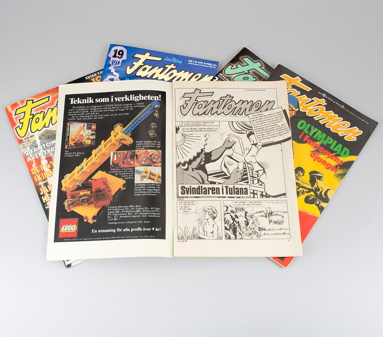 A lot of "Serietidningen Fantomen" comic books full years 1971-2015.