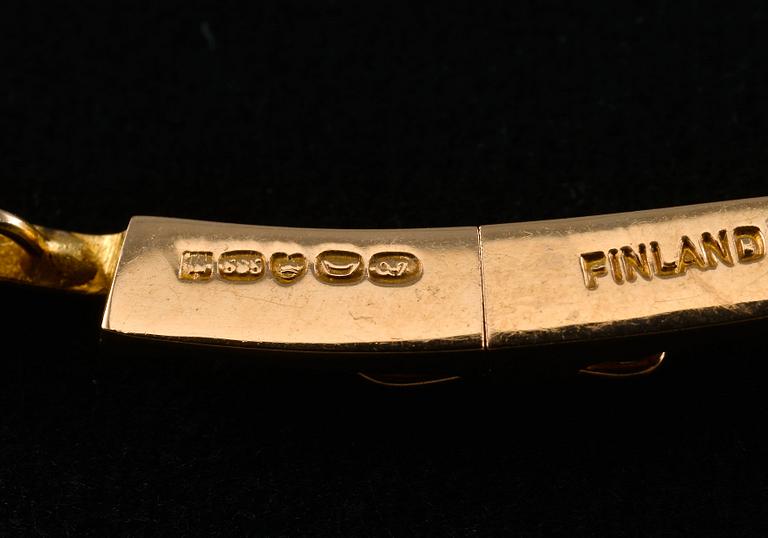 Björn Weckström, A NECKLACE, gold 14K, "Tundra", Lapponia, 1969. Weight 30,5 g.