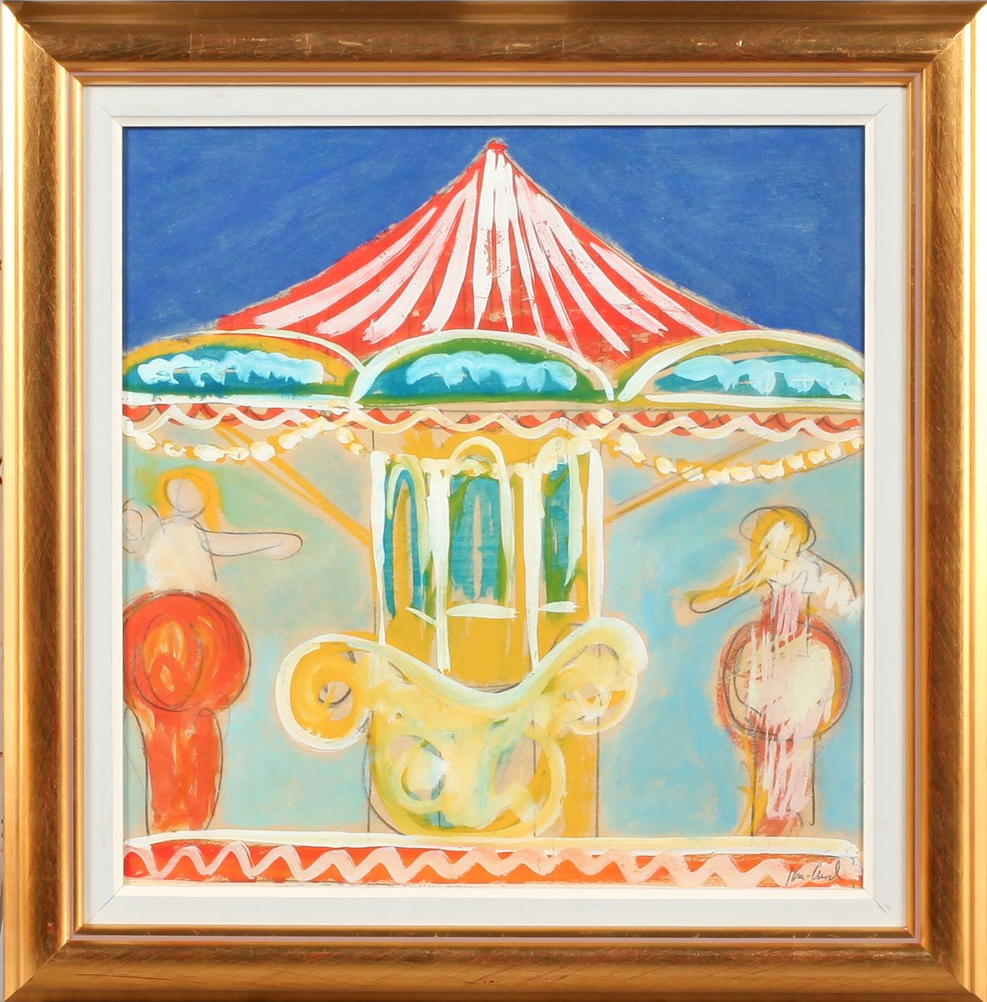 JOHN JON-AND, olja/blandteknik på pannå, signerad.