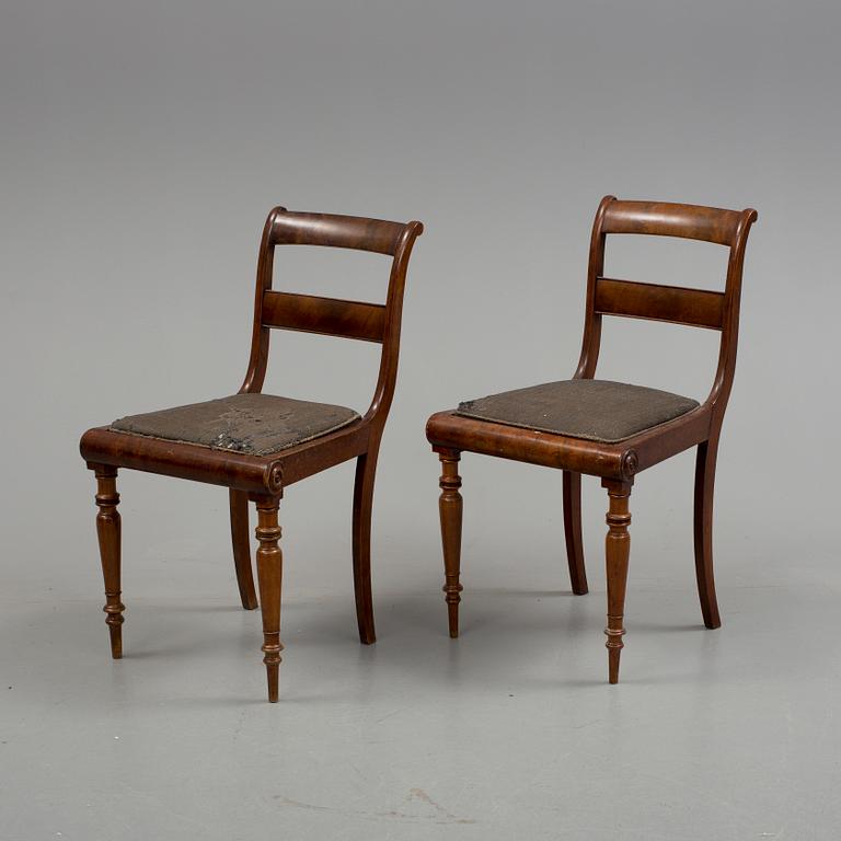 STOLAR, 8 st. Empire, 1800-talets andra kvartal.