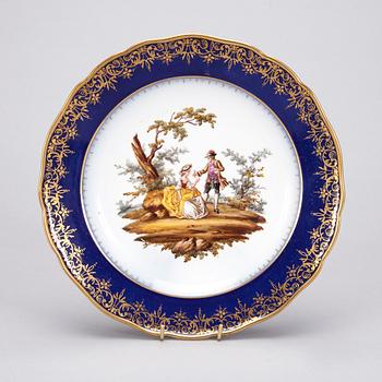 TALLRIK, porslin, Meissen 1800-tal.