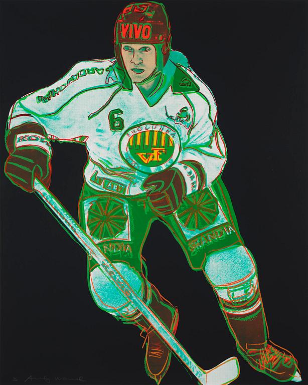 Andy Warhol, "Frölunda Hockey Player".