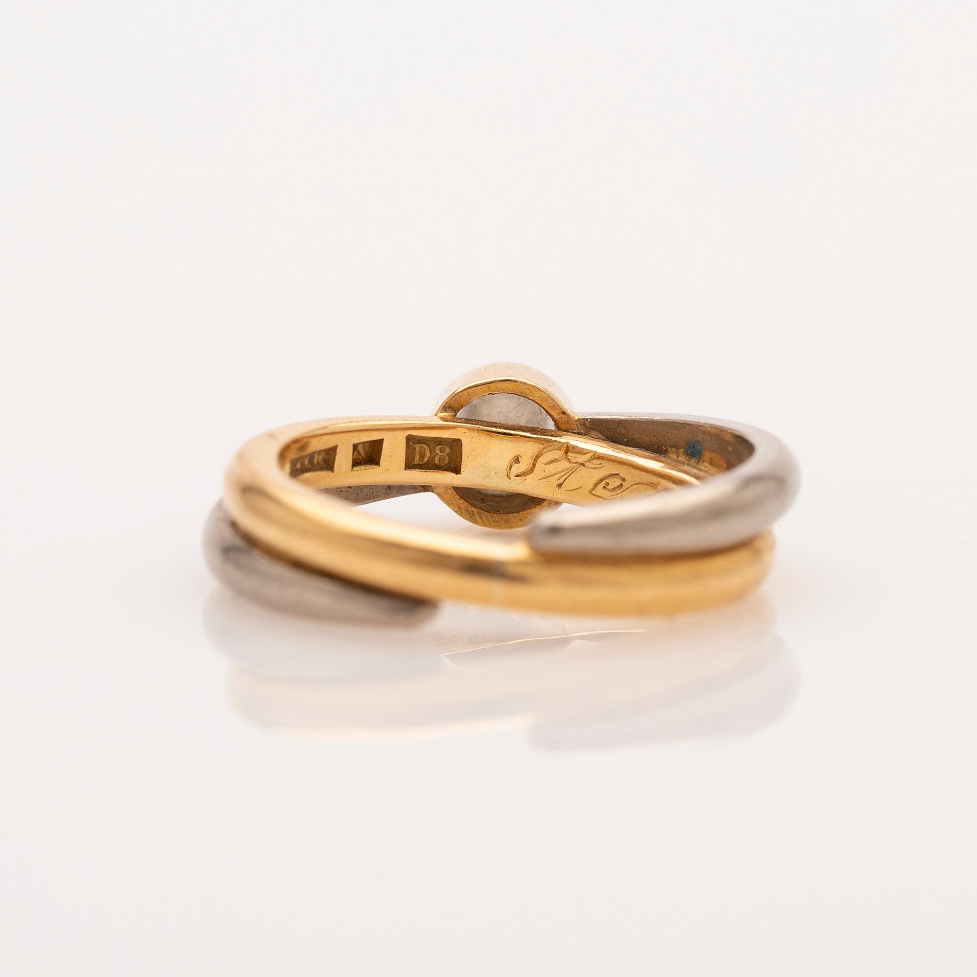 Ring, 20k & 18k, with diamond.