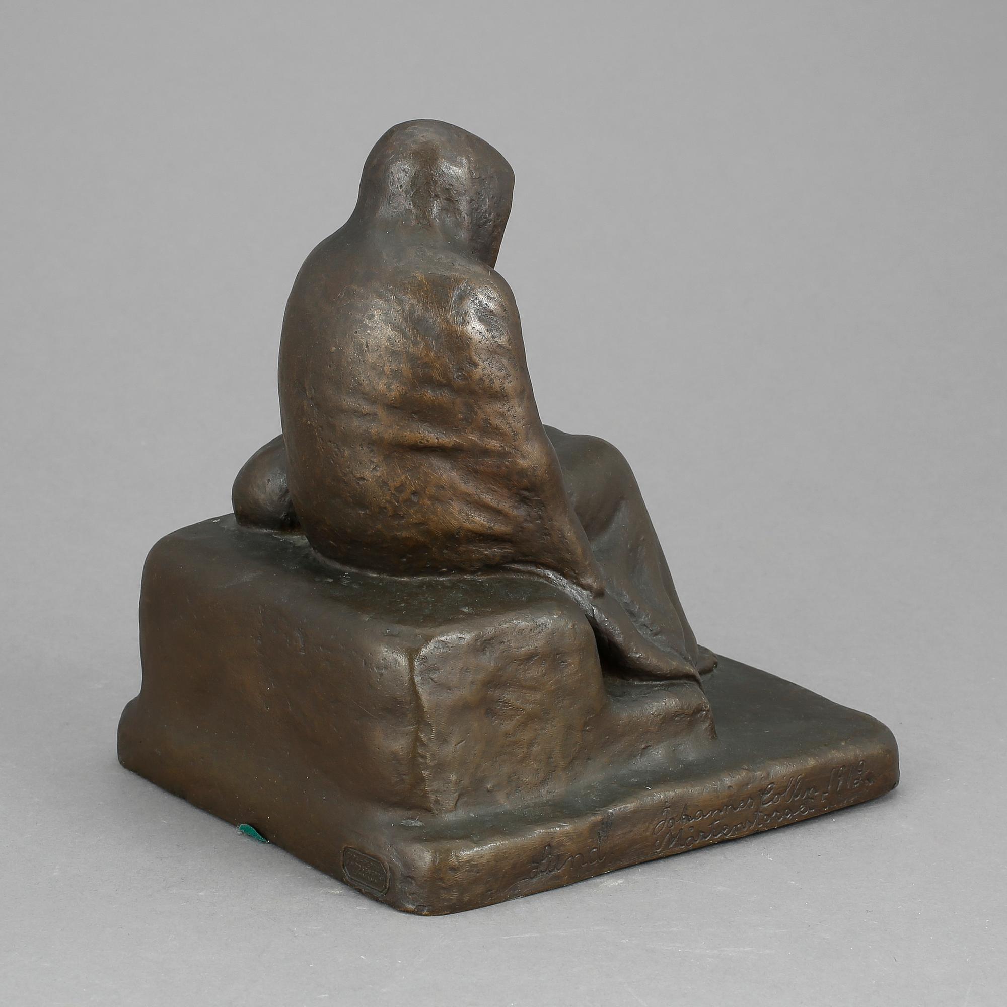 JOHANNES COLLIN, skulptur, brons, sign o dat 1912.
