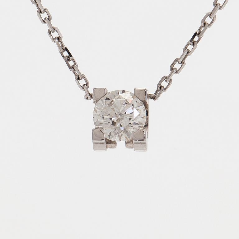 Cartier, kaulakoru, "C de Cartier", 18K valkokultaa ja briljanttihionttu timantti.