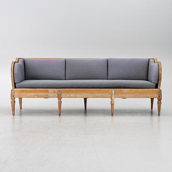 A Gustavian sofa, late 18th Century.