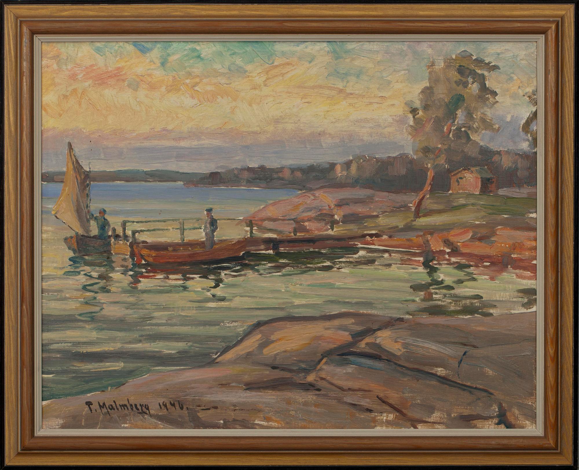 THURE MALMBERG, olja på skiva, sign. och dat. 1946.
