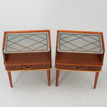 Sängbord, ett par, 1940-tal.