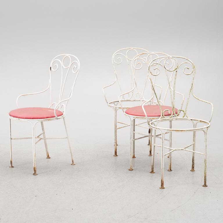 Garden chairs, 4 pcs, second half of the 20th century.