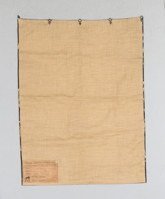 VÄGGPANEL, tygtryck, Frankrike, 1900-talets andra hälft.