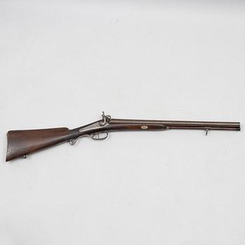 Percussion gun, double-barrelled, signed Arendt a Liège, second half of the 19th century.