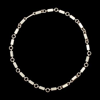 COLLIER, sterling silver. Wiwen Nilsson, Lund 1963. Vikt 68 g.