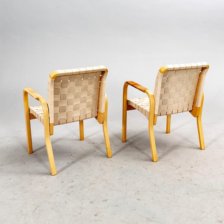 A set of two Alvar Aalto armchairs model 68, later part of the 20th century.