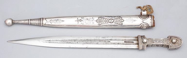 KINDJAL, silver, Ryssland, Dagestan, otydliga stämplar, 1908-1917.