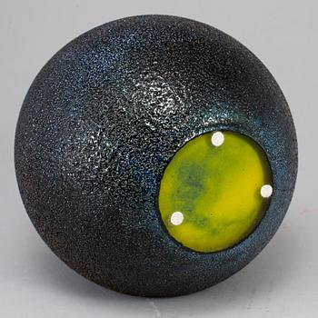 MONICA BACKSTRÖM, glass vase, Kosta Boda, signed.