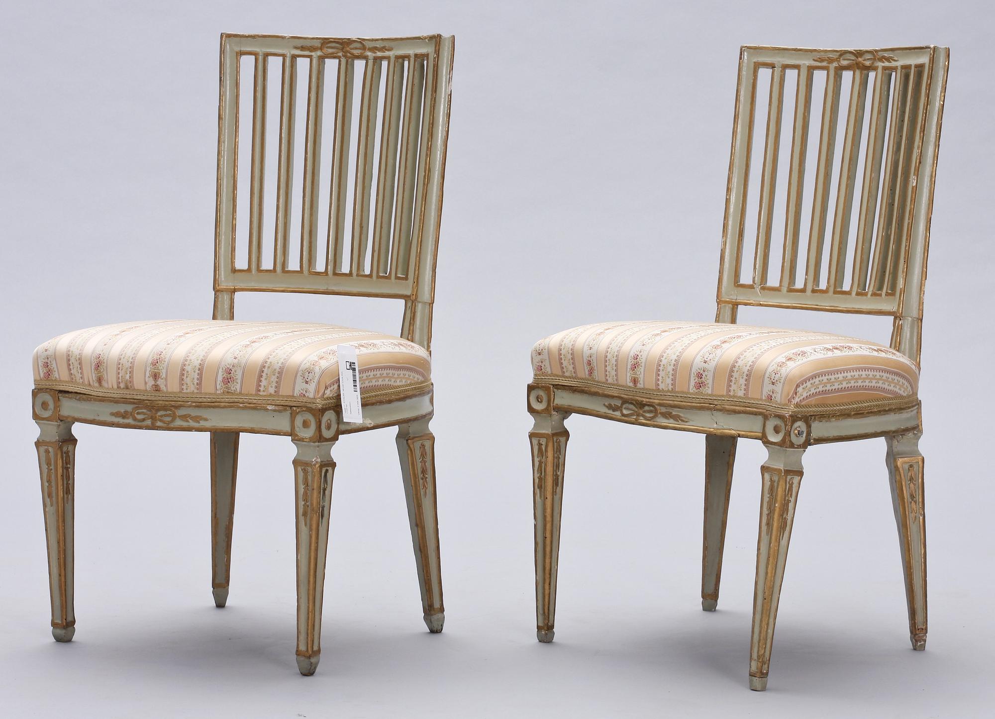 STOLAR, ett par Louis XVI, 1700-tal.