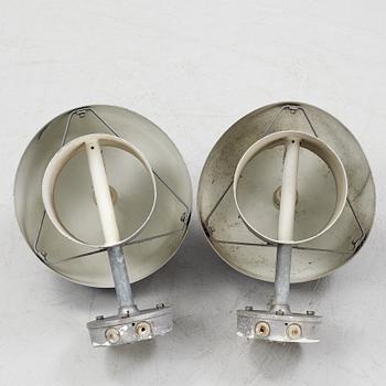 Bjarne Bech, a pair outdoor wall lights, Louis Poulsen, Denmark.