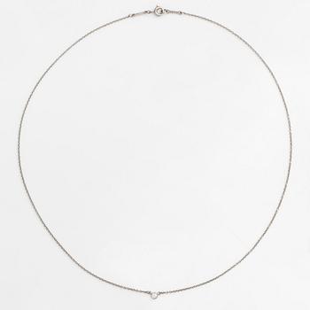Tiffany & Co, Elsa Peretti, a platinum necklace, "Diamonds by the Yard",with a diamond approx. 0.05 ct.