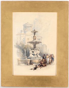 David Roberts · DAVID ROBERTS, akvarell, signerad och daterad 1836