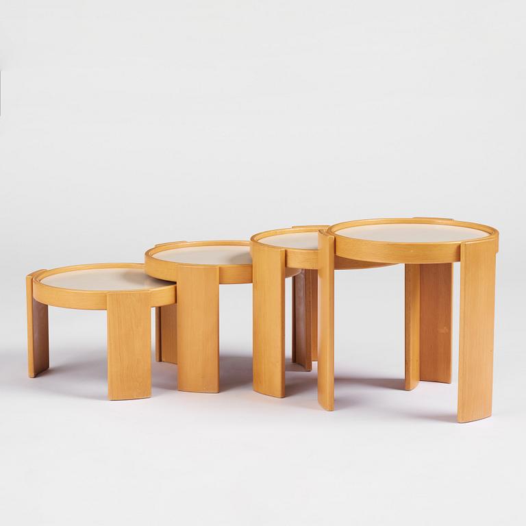 Gianfranco Frattini, a set of nesting tables model "780", Cassina, Italy post 1966.