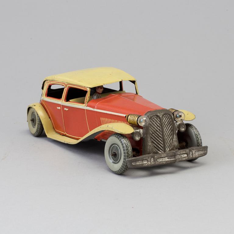 A German tin toy car, 1930's.
