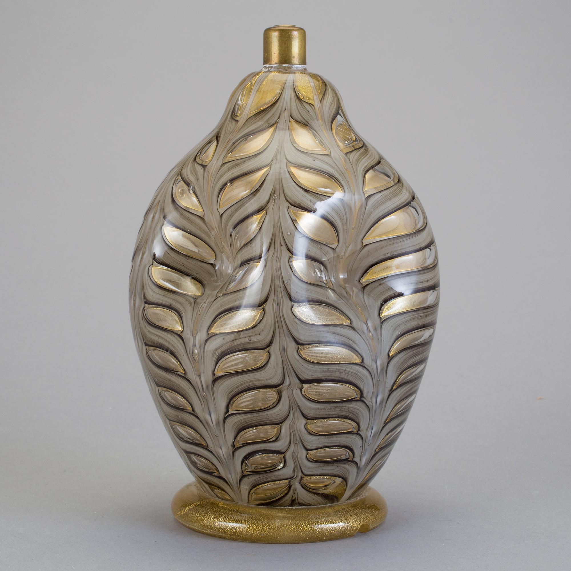 BORDSLAMPA, glas, Italien, omkring 1900-talets mitt.