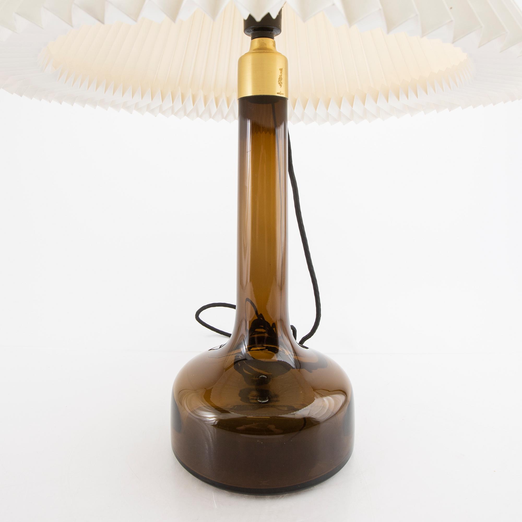 Bordslampa Holmegaard för Le Klint, modell 343, 1900-talets senare del.