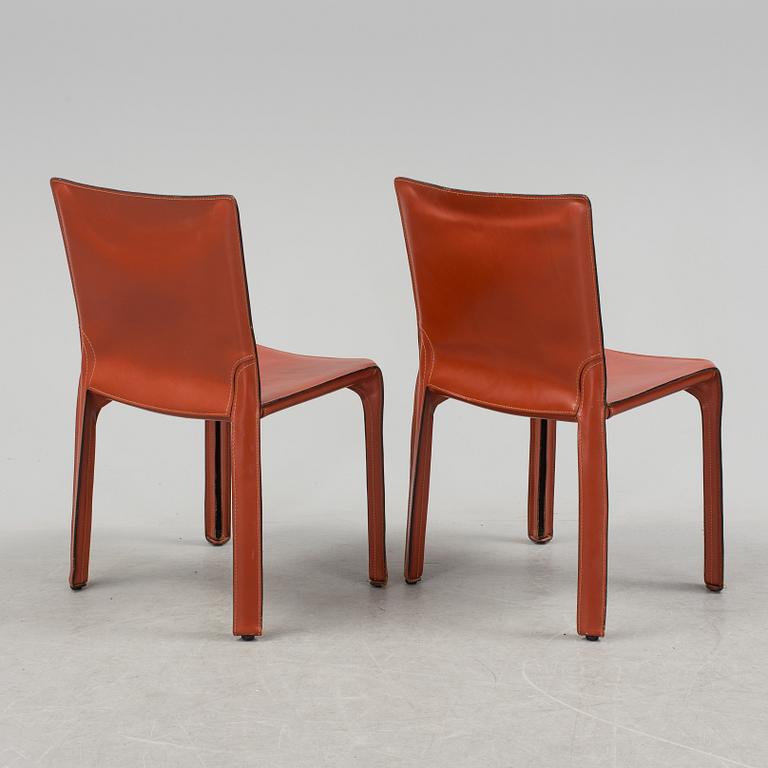 MARIO BELLINI, a set of 8 "412 CAB" chairs for Cassina.