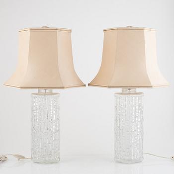 Table lamps, a pair, Stilarmatur AB, Tranås, second half of the 20th century.