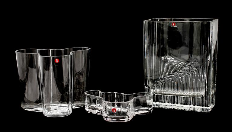 GLASFÖREMÅL, 3 del, Alvar Aalto och Tapio Wirkkala, Iittala.