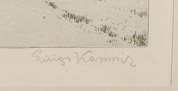 LUIGI KASIMIR, etsning, signerad.