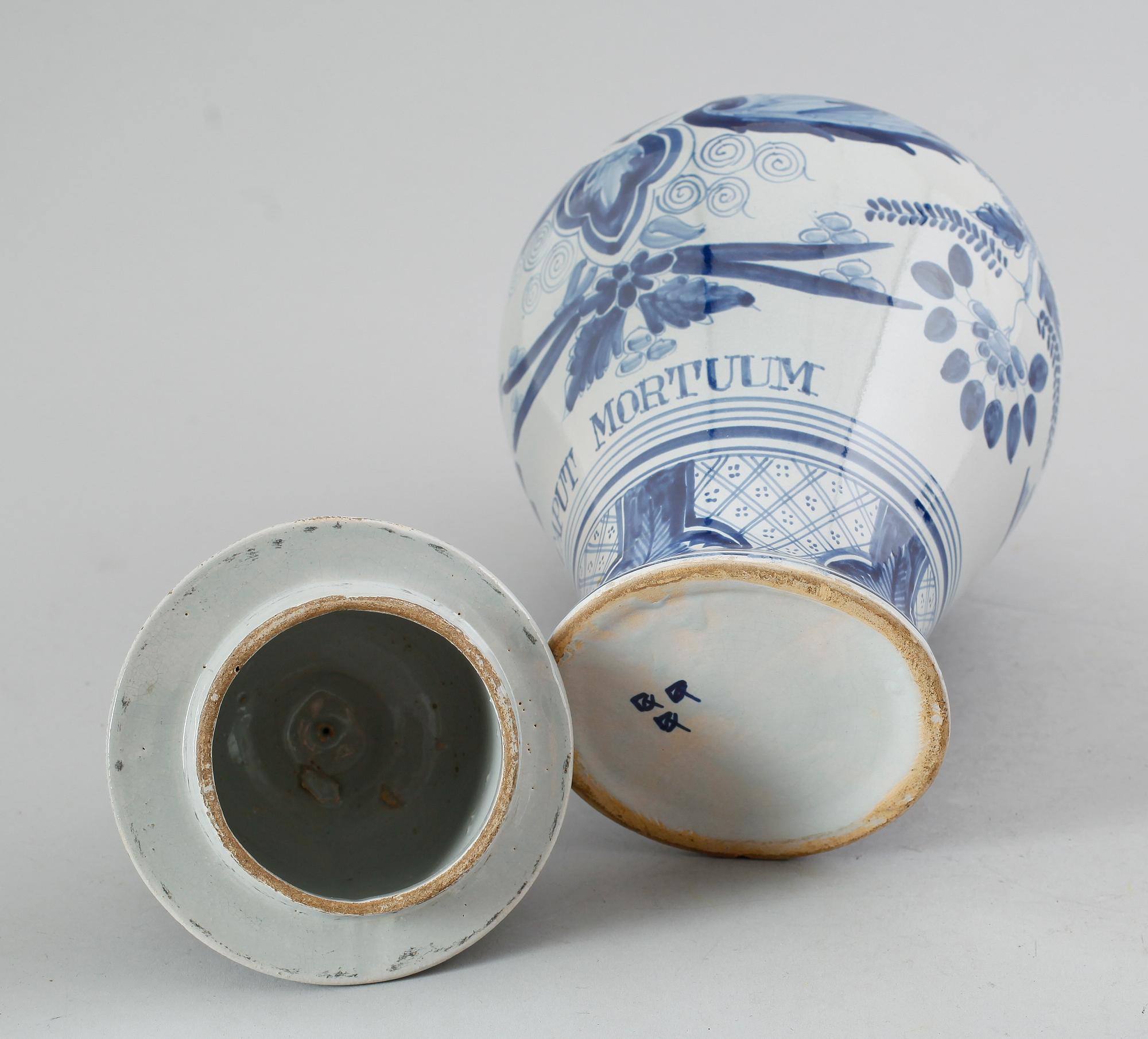 APOTEKSKRUS, fajans, 1800-tal.