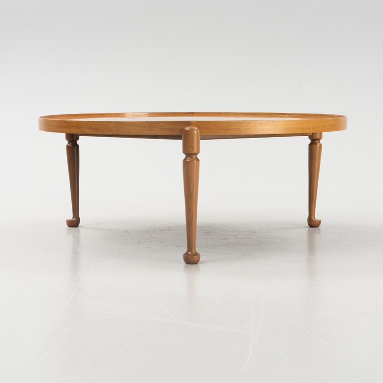Josef Frank, a model '2139' burr elm veneered coffee table, Svenskt Tenn, after 1985.