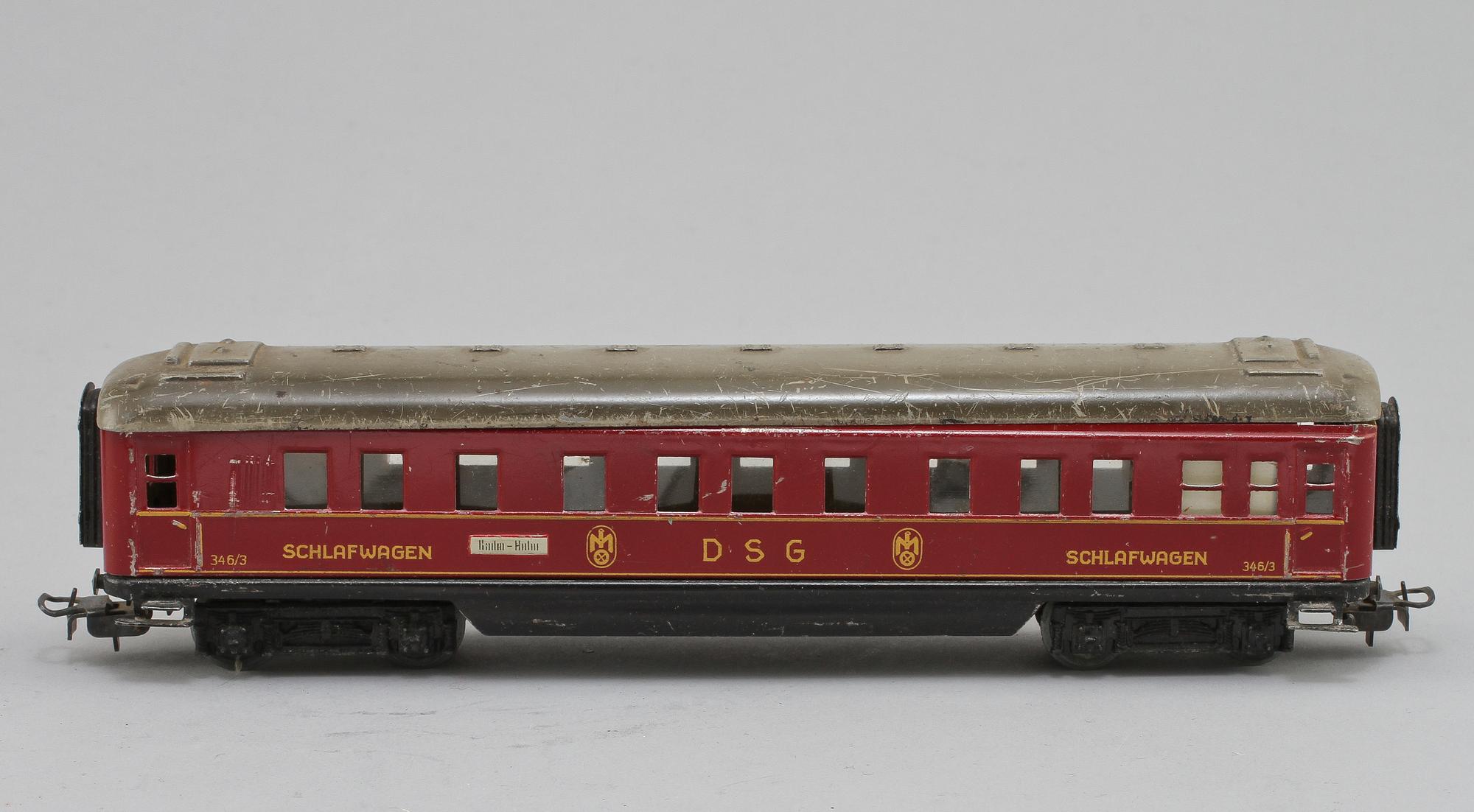TÅGSETDELAR, ca 60 st, Märklin, 1900-talets tredje kvartal.