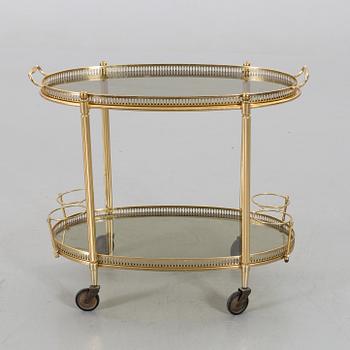 A serving trolley, late 20th century.