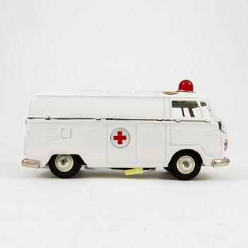 A Bandai "Volkswagen Ambulance" and "Volkswagen Pickup", Japan, 1960s.