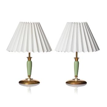 400. Bertil Brisborg, a pair of table lamps model "32420", Nordiska Kompaniet, 1940s-50s.